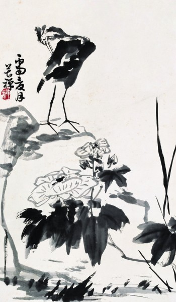 墨筆花鳥（中國畫） 李苦禪