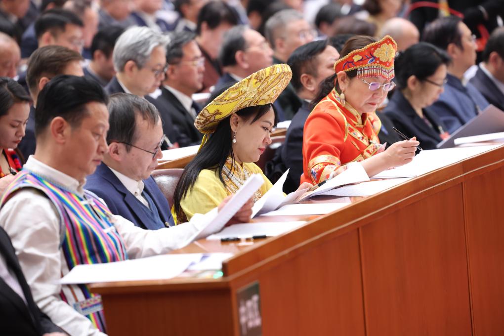 3月4日，中國人民政治協商會議第十四屆全國委員會第二次會議在北京人民大會堂開幕。新華社記者 龐興雷 攝