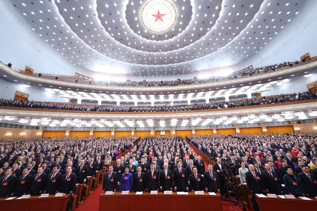 3月5日，第十四屆全國人民代表大會第二次會議在北京人民大會堂開幕。新華社記者 黃敬文 攝