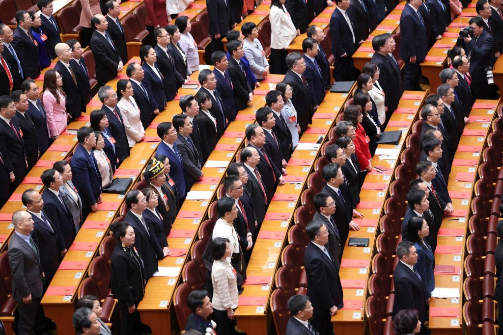 3月11日，第十四屆全國人民代表大會(huì)第二次會(huì)議在北京人民大會(huì)堂舉行閉幕會(huì)。新華社記者 丁林 攝