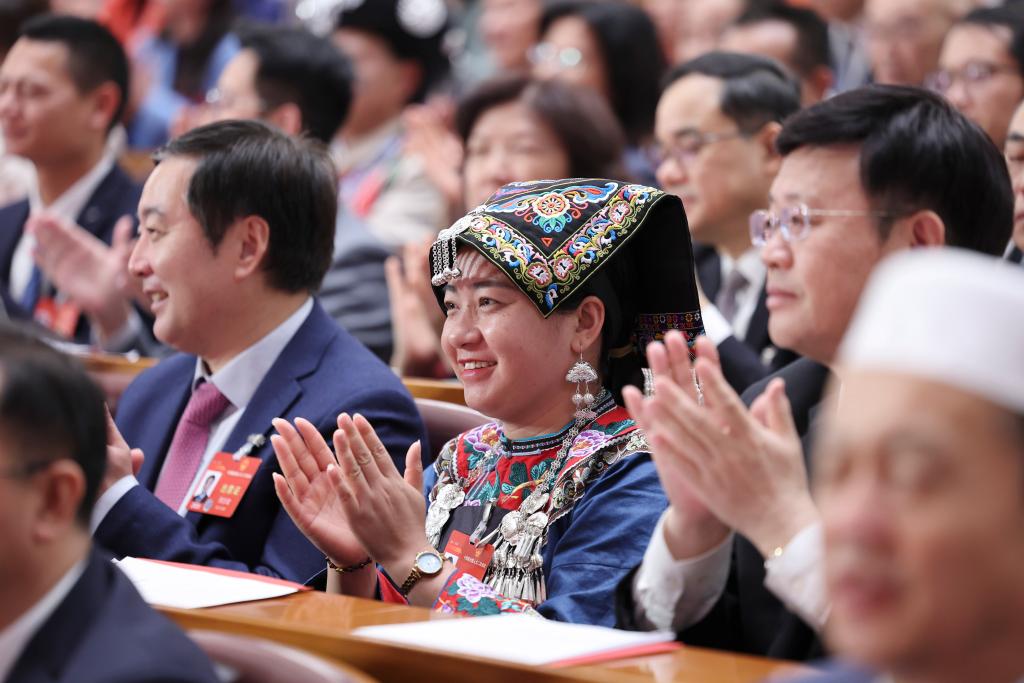 3月11日，第十四屆全國人民代表大會(huì)第二次會(huì)議在北京人民大會(huì)堂舉行閉幕會(huì)。新華社記者 姚大偉 攝