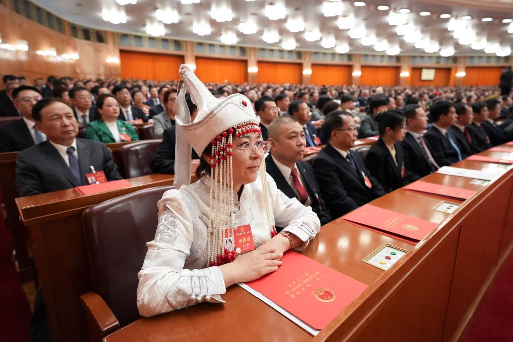 3月11日，第十四屆全國人民代表大會(huì)第二次會(huì)議在北京人民大會(huì)堂舉行閉幕會(huì)。新華社記者 王毓國 攝