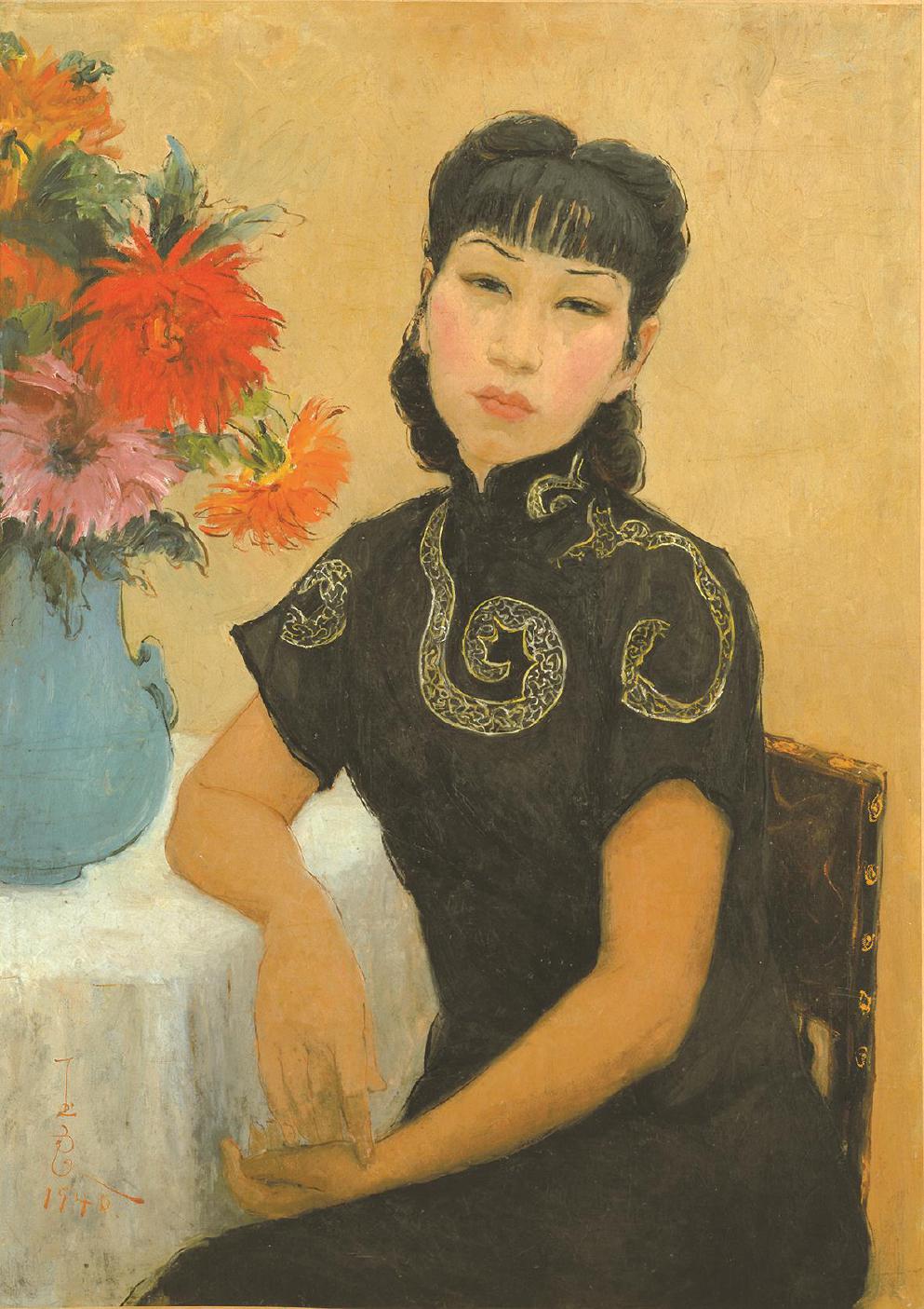 潘玉良《自畫像》，1939年，油畫