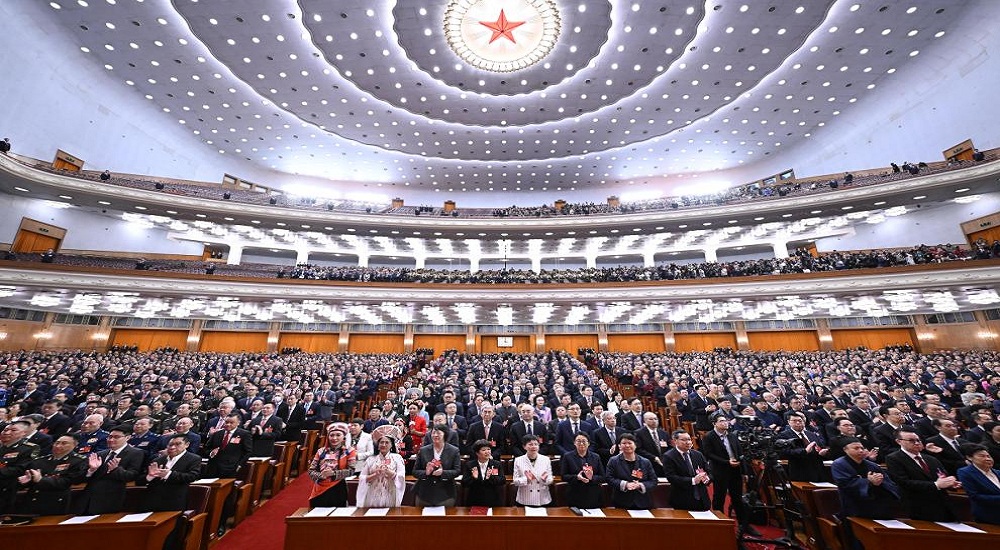 3月4日，全國政協(xié)十四屆四次會(huì)議在北京人民大會(huì)堂舉行開幕會(huì)。新華社記者 申宏 攝