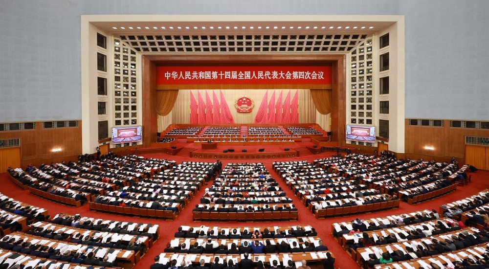 3月5日，十四屆全國人大四次會(huì)議開幕會(huì)在北京人民大會(huì)堂舉行。新華社記者 王曄 攝