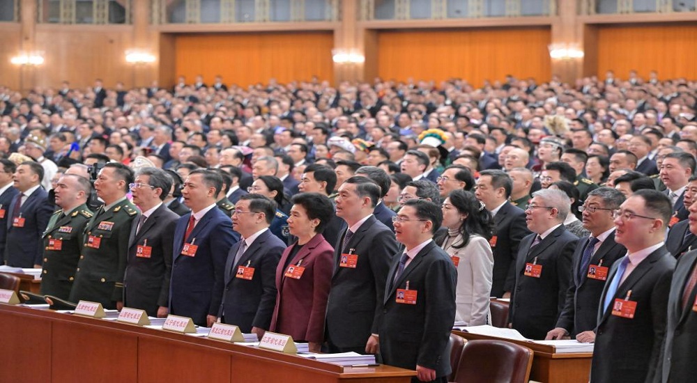 3月5日，十四屆全國人大四次會(huì)議開幕會(huì)在北京人民大會(huì)堂舉行。新華社記者 高潔 攝