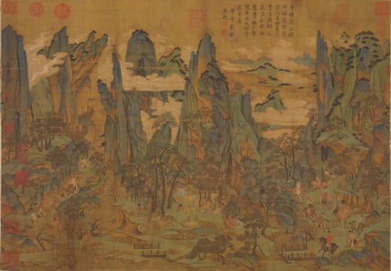 唐人 《明皇幸蜀圖》&nbsp;絹本設色 縱55.9厘米 橫81厘米 臺北故宮博物院藏